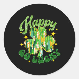 Pegatina Redonda Feliz Día de la Afortunación St Patricks Day Mujer