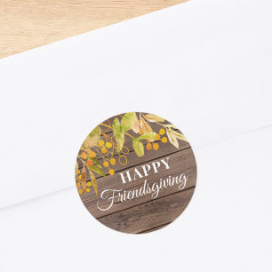 Pegatina Redonda Feliz Día de la Amistad