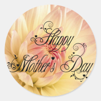 Pegatina Redonda Feliz Día de la Madre