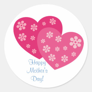 Pegatina Redonda Feliz Día de la Madre
