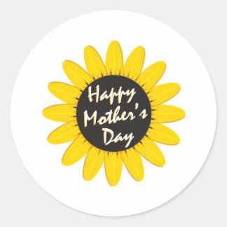 Pegatina Redonda Feliz Día de la Madre