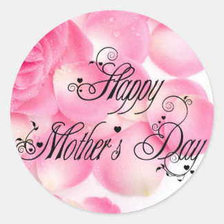 Pegatina Redonda Feliz Día de la Madre