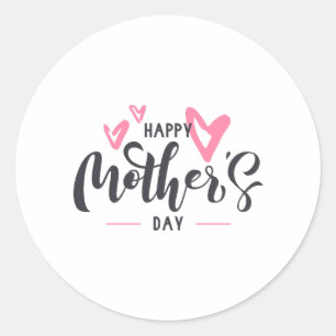 Pegatina Redonda Feliz Día de la Madre