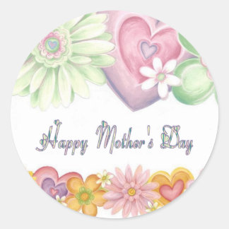 Pegatina Redonda Feliz Día de la Madre