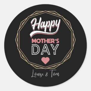 Pegatina Redonda Feliz día de la madre