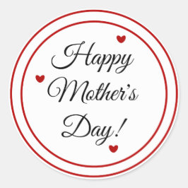 Pegatina Redonda Feliz Día de la Madre