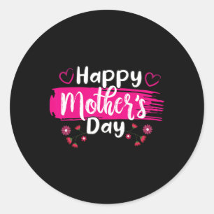 Pegatina Redonda Feliz Día de la Madre 2025 para las mujeres y el a