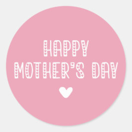 Pegatina Redonda ¡Feliz Día de la Madre! | Día de la Madre en la ti
