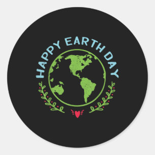 Pegatina Redonda Feliz Día de la Tierra 2021