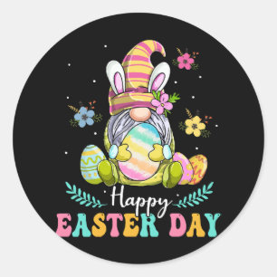 Pegatina Redonda Feliz día de Pascua