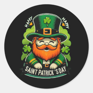 Pegatina Redonda Feliz día de San Patricio