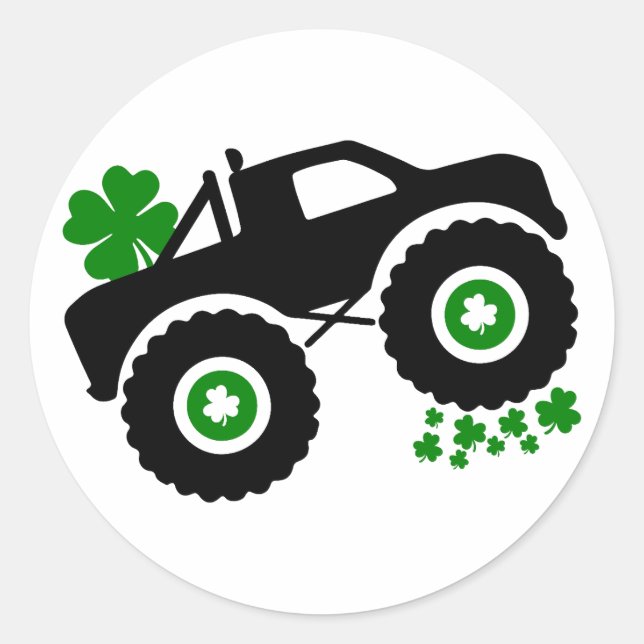 Pegatina Redonda Feliz Día de San Patricio - Celebrar el Araña Irla (Anverso)