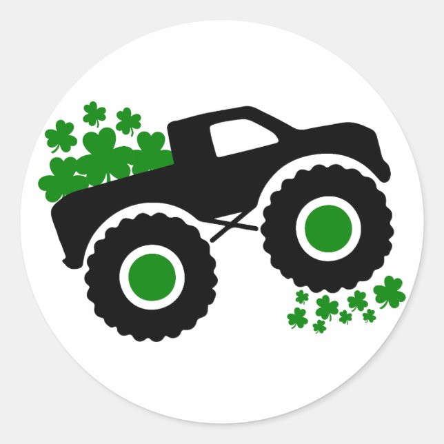 Pegatina Redonda Feliz Día de San Patricio - Celebrar el Araña Irla (Anverso)