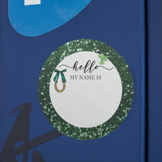 Pegatina Redonda Feliz Día de San Patricio, Fiesta Verde (Subido por el creador)