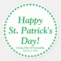 Feliz Día de San Patricio, texto de personalizado 