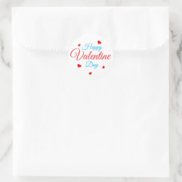 Pegatina Redonda Feliz día de San Valentín