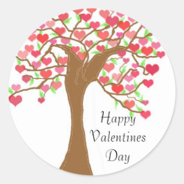 Pegatina Redonda Feliz día de San Valentín