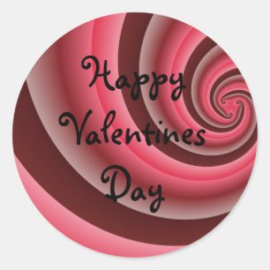 Pegatina Redonda Feliz día de San Valentín