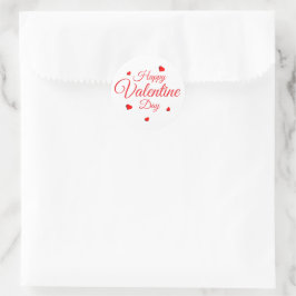 Pegatina Redonda Feliz día de San Valentín