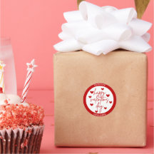 Feliz Día de San Valentín con corazones rojos