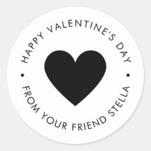 Feliz día de San Valentín Corazón Negro