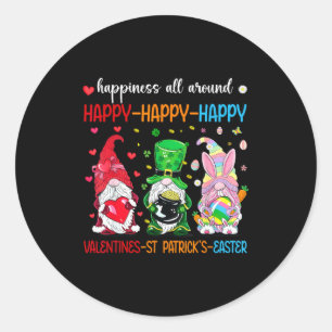 Pegatina Redonda Feliz día de San Valentín de San Patricio de Pascu