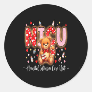 Pegatina Redonda Feliz Día de San Valentín Enfermera Nicu Camiseta