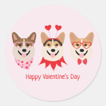 Feliz Día de San Valentín Pembroke Welsh Corgi Per