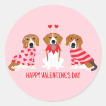 Feliz Día de San Valentín Perros Beagle