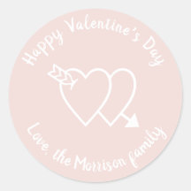 Feliz Día de San Valentín, personalizado de corazo