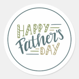 Pegatina Redonda Feliz Día del Padre