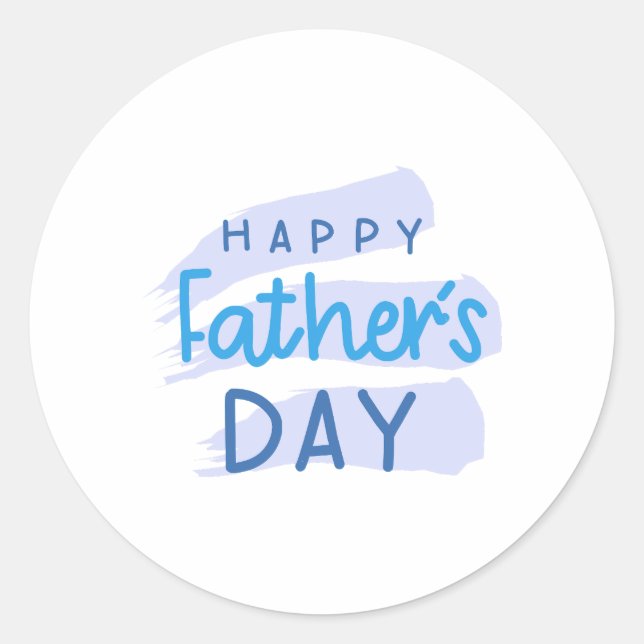 Pegatina Redonda Feliz Día del Padre (Anverso)
