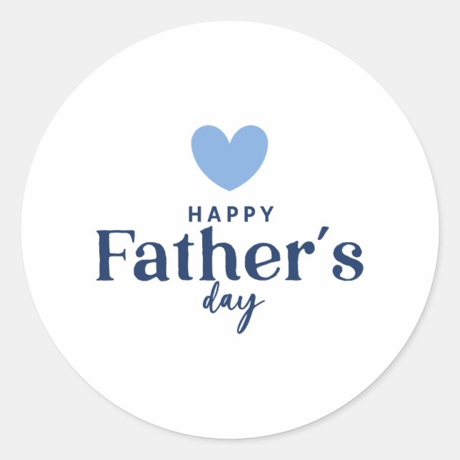 Pegatina Redonda Feliz Día del Padre (Anverso)