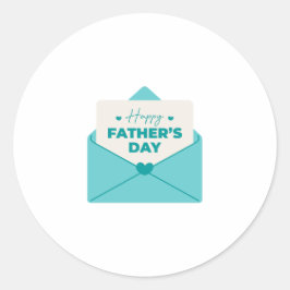 Pegatina Redonda Feliz Día del Padre
