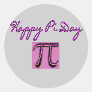 Pegatina Redonda Feliz Día del Pi—Artsy