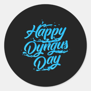 Pegatina Redonda Feliz Día Dyngus Lindo Festival de Ucrania Diverti