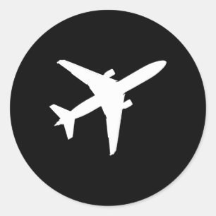 Pegatina Redonda Feliz Día Nacional de la Aviación