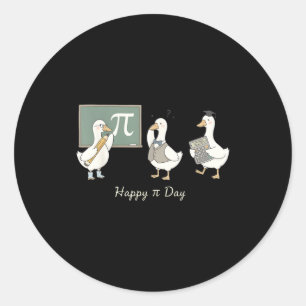 Pegatina Redonda Feliz Día Pi Divertido Día Pi Profesor de Matemáti