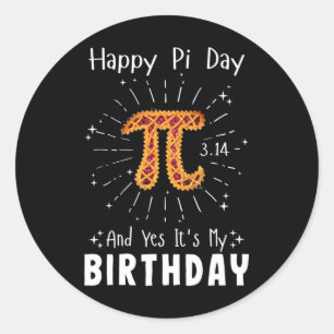 Pegatina Redonda Feliz Día Pi Tee Math Geek Cumpleaños Guay Nerth M