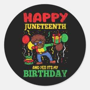 Pegatina Redonda Feliz Diciembre Y Sí, Es Mi Blogm De Cumpleaños Ne