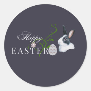 Pegatina Redonda Feliz diseño de Pascua