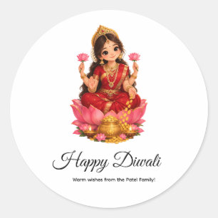 Pegatina Redonda Feliz Diwali
