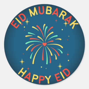 Pegatina Redonda Feliz Eid