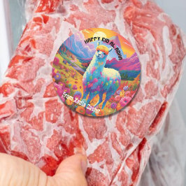 Pegatina Redonda Feliz Eid al Adha personalizado