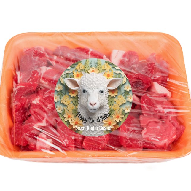 Pegatina Redonda Feliz Eid al Adha personalizado (Subido por el creador)