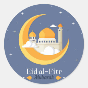Pegatina Redonda Feliz Eid Al Fitr