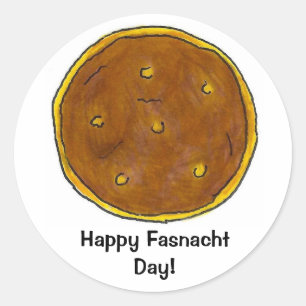 Pegatina Redonda Feliz Fasnacht Fastnacht Day PA Dutch Donut