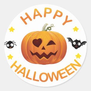 Pegatina Redonda Feliz Halloween