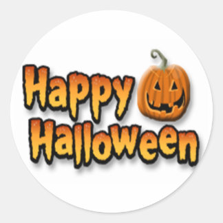 Pegatina Redonda Feliz Halloween