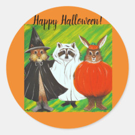 Pegatina Redonda ¡Feliz Halloween!